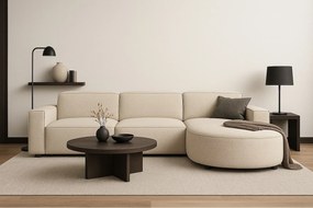 Narożnik modułowy Cursal B prawostronny – sofa narożna 282 × 166 cm, kremowy Raven 24, nowoczesny design