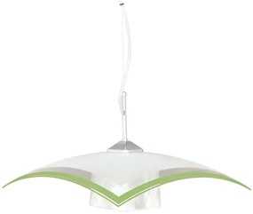 Biało-zielona lampa wisząca do kuchni - S564-Grotto