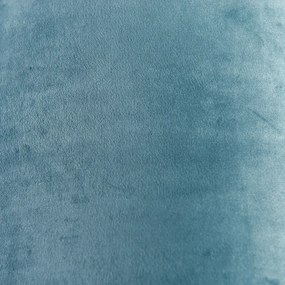 Aksamitny abażur niebieski 40/40/40 ze złotym wnętrzem