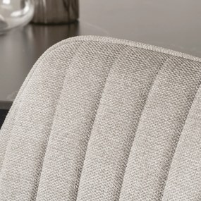 Krzesło Tapicerowane do Salonu MALAGA Szare Nowoczesne