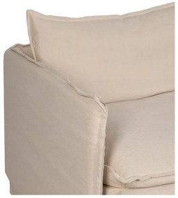 Kremowa lniana sofa 210 cm – Ixia