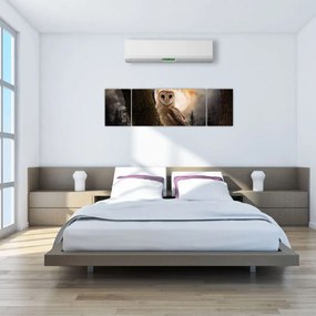 Obraz sowy palonej (170x50 cm)