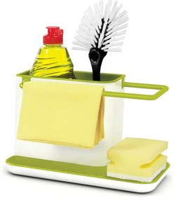 Biało-zielony stojak na środki czystości Joseph Joseph Caddy Sink Tidy