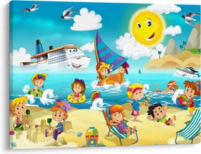 Obraz - Dzień na plaży (70x50 cm)