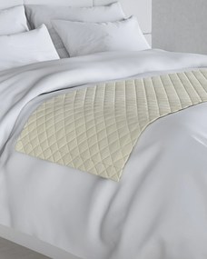 Narzuta hotelowa bieżnik Velvet 60x200cm kolor kremowy tkanina połyskliwa, welwetowa