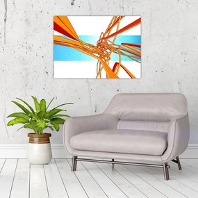 Obraz - Splecione linie, abstrakcja (70x50 cm)