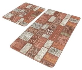 Brązowe aksamitne dywaniki łazienkowe zestaw 2 szt. 60x100 cm – Mila Home