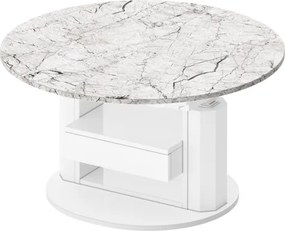 Regulowany ławostół z szufladą Primo Max imitacja marmuru połysk