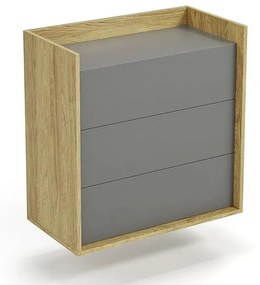 Komoda modułowa hikora + szary przykurzony M9-P06