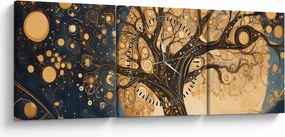 Obraz – Surrealistyczne drzewo (z zegarem) (90x30 cm)