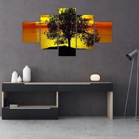 Obraz sylwetki drzewa (125x70 cm)