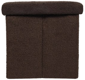 Pufa ze schowkiem boucle BINI, 38 x 38 x 38 cm