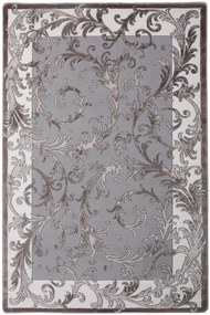 Dywan Gloss Szare liście 120x170 Prostokąt