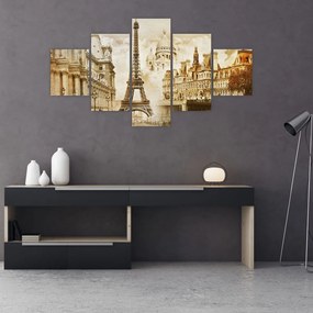 Obraz - Zabytki Paryża (125x70 cm)