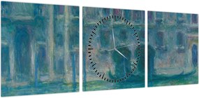 Obraz - Claude Monet, Palazzo da Mula, Venice, reprodukcje (z zegarem) (90x30 cm)