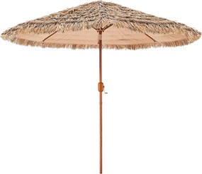 Hawajski Parasol SucceBuy, Uchylny Egzotyczny Parasol 2,7 m ze Strzechą PP, 8 Metalowych Żeberek, na Plażę, Patio, Basen, do Ogrodu