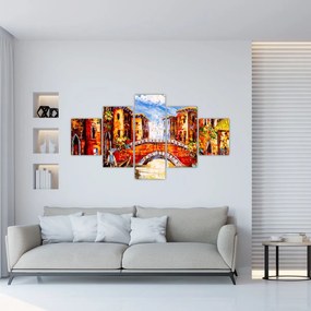 Obraz - Obraz olejny przedstawiający miasto III. (125x70 cm)