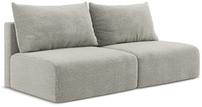 Jasnoszara rozkładana/ze schowkiem sofa 216 cm Kalena – Makamii
