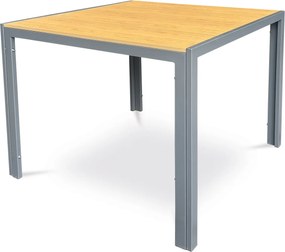 Autronic Stół ogrodowy, metal, polywood, brązowy, AZ T-S1209 OAK