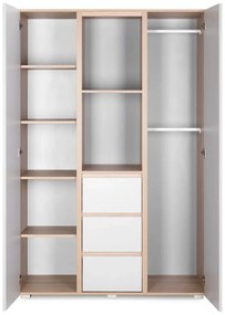 Szafa DALIA 120cm buk/szara 3-segmentowa  LITTLE SKY