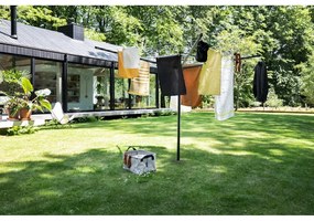 Antracytowa ogrodowa suszarka na pranie 50 m Lift-O-Matic – Brabantia