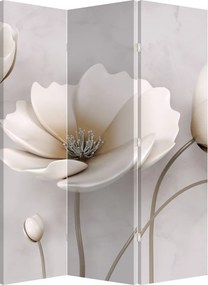 Parawan - Białe kwiaty (126x170 cm)