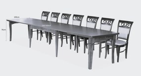 Stół rozkładany GRANDE Brązowy do Salonu Jadalni 200-500 x 100 x 76 cm, Prostokątny
