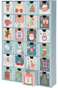 Papierowy kalendarz adwentowy Winter moments, 25,7x 6,4 x 38,3 cm