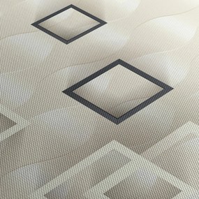 Geometryczny abstrakcyjny obraz (z zegarem) (90x30 cm)