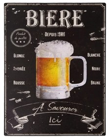 Metalowa tabliczka 25x33 cm Bière – Antic Line