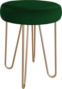 Taboret Venus tkanina Welur stelaż metalowy STOŁEK LOFT : Kolor Stelaża - Złoty, Kolor tkaniny - VELVET - MG25, Typ tkaniny - Velvet