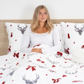 4Home Pościel mikroflanela Stag & Bows, 160 x 200 cm, 70 x 80 cm