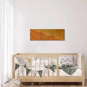 Obraz - Zachód słońca (z zegarem) (90x30 cm)