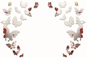 Zestaw 28 naklejek lustrzanych Ambiance Butterfly
