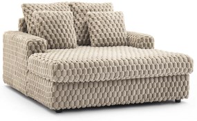 Fotel Wypoczynkowy Sofa KOBEL Beżowy Pluszowy Nowoczesny