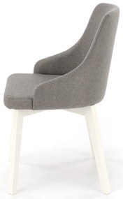 Krzesło do Jadalni Tapicerowane, Szary/Biały TOLEDO Inari 91