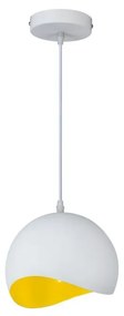 Lampa wisząca w biało-złotym kolorze z metalowym kloszem ø 20 cm Mavia – GTV