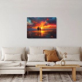 Obraz na szkle - Spacer po plaży (70x50 cm)