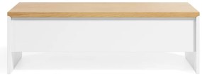 Biały stolik w dekorze dębu 60x110 cm Abilen – Kave Home
