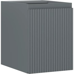 Mexen Rivel szafka łazienkowa podumywalkowa 35 cm, 1 drzwi, ryflowana, grafit mat - 91A21-03547-1-BF66