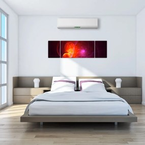 Nowoczesny obraz różowej abstrakcji (170x50 cm)