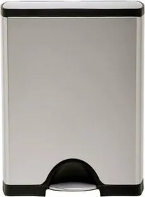 Simplehuman Prostokątny kosz na śmieci z pedałem, 46 l, stal