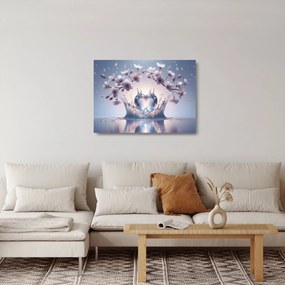 Obraz na szkle - Diamentowe serce (70x50 cm)