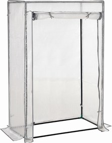 Zimowa szklarnia Outsunny z osłoną PE, na stelażu stalowym, 101 x 50 x 150 cm, biała