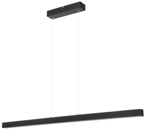 Czarna lampa wisząca LED 115cm z drewna jesionowego L115KB-4K-SCHWARZ