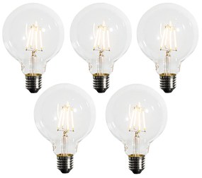 Zestaw 5 Ściemnialna żarówka LED E27 G95 5W 450lm 2200K