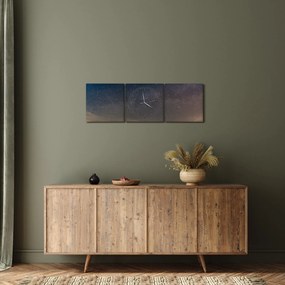 Obraz nocnego nieba (z zegarem) (90x30 cm)