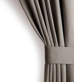 Szarobrązowa zaciemniająca zasłona termiczna 140x245 cm Pleat – Restilo