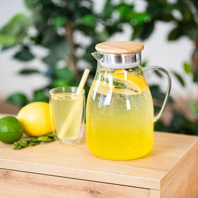 4Home Dzbanek szklany z pokrywką Bamboo Hot&Cool, 1,7 l