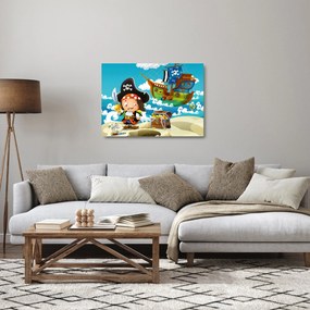 Obraz na szkle - Skarb piratów (70x50 cm)